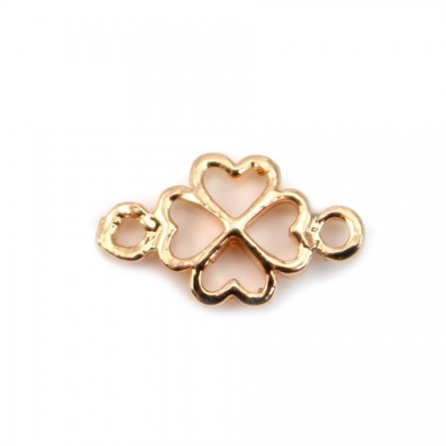 Clover intercalaire by "flash" gold on brass 7x12mm x 4pcs