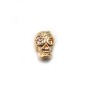 Skull by "flash" Gold on brass 5.5x8mm x 1pc