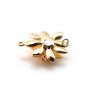 Intercalary flower by "flash" gold on brass 16x19mm x 2pcs