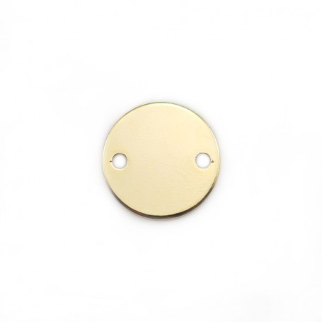 2-hole round spacer, plated by "flash" gold on brass 12mm x 4pcs