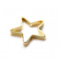 Intercalaire étoile, plaqué par "doré sur laiton 29mm x 1pc