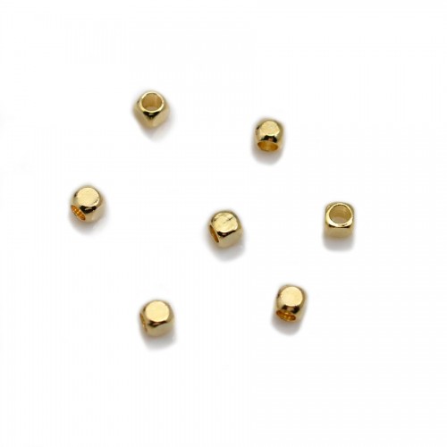 Striated spacer, plated by "flash" gold on brass, 1.8x2.4mm x 30pcs