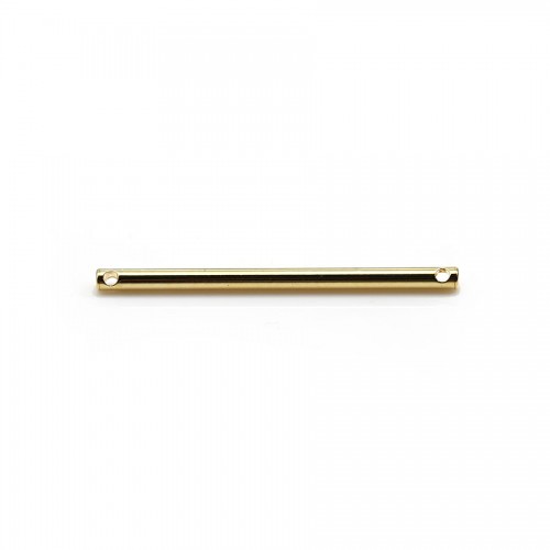 Tube spacer, in size of 2*35mm, plated with "flash" gold on brass x 4pcs