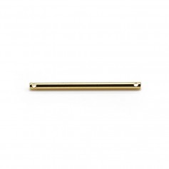 Tube spacer, in size of 2x35mm, plated with "flash" gold on brass x 4pcs