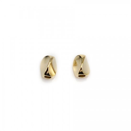 Spacer, in size of 4x6mm, plated by "flash" gold on brass x 10pcs