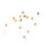 Striated pearl, plated by "flash" gold on brass, 0.8 * 2mm x 30pcs