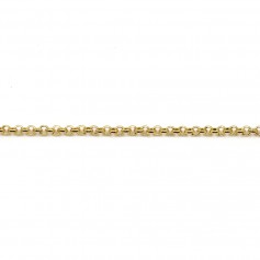 Chain in jaseron mesh, in flash gold, mesh measuring 1.5mm x 1m