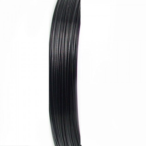 Cable acier noir 0.45mm x10m 
