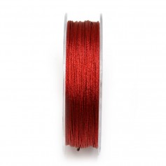 Hilo de poliéster rojo brillante 0,8 mm x 29 m