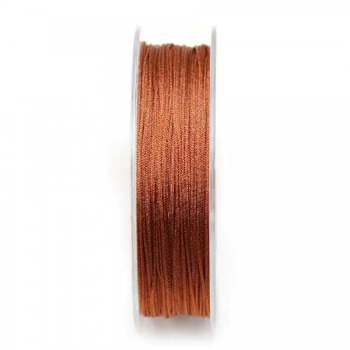 Caramel and glitter polyester thread, 0.8mm x 29m