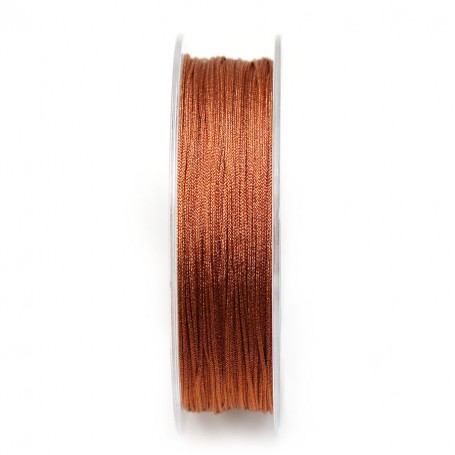 Caramel and glitter polyester thread, 0.8mm x 29m