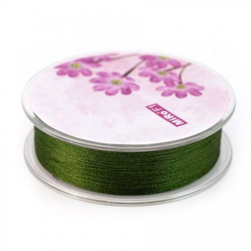Khaki green thread polyester 0.3mm x 300m