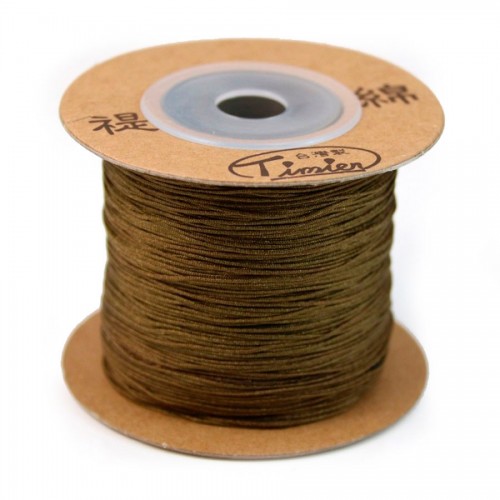 Golden brown thread polyester 0.5mm x 5m