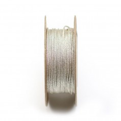Silberfarbenes geflochtenes Polyestergarn 1mm x 18m