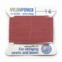 Fil power nylon avec aiguille inclus, de couleur rose foncé x 2m