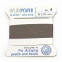 Fil power nylon avec aiguille inclus, de couleur grise x 2m