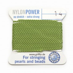 Nylon-Powergarn mit Nadel inklusive, Farbe Jadegrün x 2m