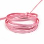 Synthetic leather, in flat shape, in light pink color, 3mm x 90cm
