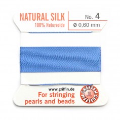 0.6mm blue silk thread x 2m