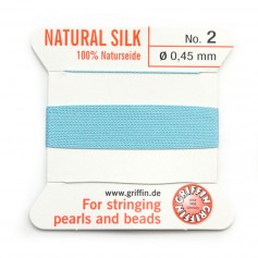 Silk thread 0.45mm turquoise x 2m