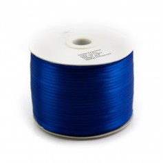 Thread polyester double face satin, 3mm, navy blue x 450m