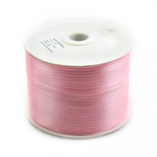 rose Thread polyester Double face satin 3mm X 5 m