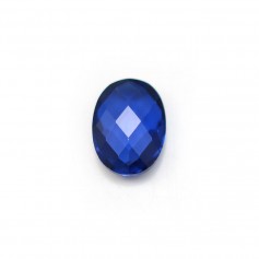 Corindone sintetico di forma ovale, blu, 8x11 mm x 1 pezzo 