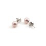 Earring silver 925 freshwater cultured pearl 8mm x 2pcs