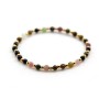 4mm tourmaline & gold pearl bracelet - Elastic x 1pc