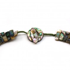 Mother of pearl necklace abalone 16.3x43.2mm x 1pc
