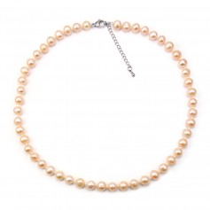 Freshwater Pearl Necklace Salmon