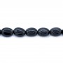 Black Agate oval 13 x 18mm *40cm