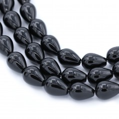 Onyx black, drop, 13x18mm x 40cm