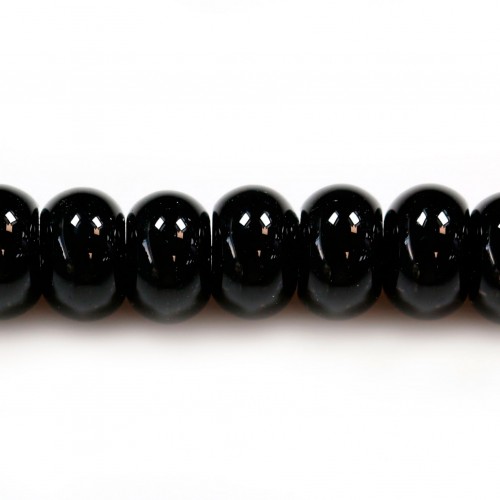 Agate noire rondelle 5*8mm x 10 pcs