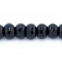 Agate Noire Rondelle Facette 4X6mm