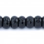 Onyx noir, rondelle facette 5x8mm x 40 cm
