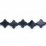 Onyx noir, trèfle, 16mm x 40cm
