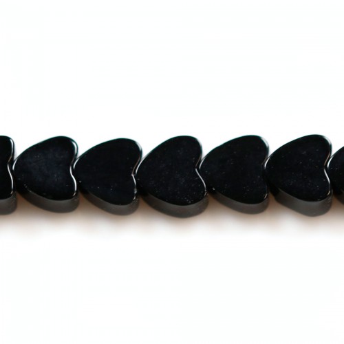 Ágata corazón negra 4mm x 10pcs