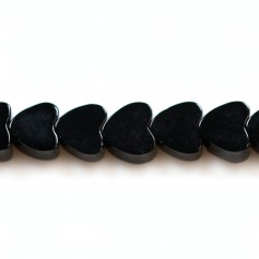 Black heart agate 4mm x 10pcs