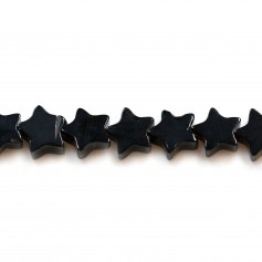 Ágata negra en forma de estrella 6mm x 8 piezas