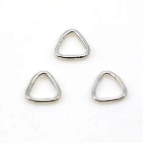 Anelli triangolari chiusi in argento 925 6,5x0,8 mm x 10 pezzi
