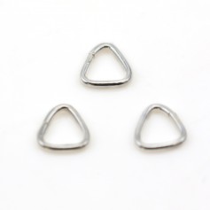 Anillos cerrados triangulares en plata 925 6.5x0.8mm x 10pcs