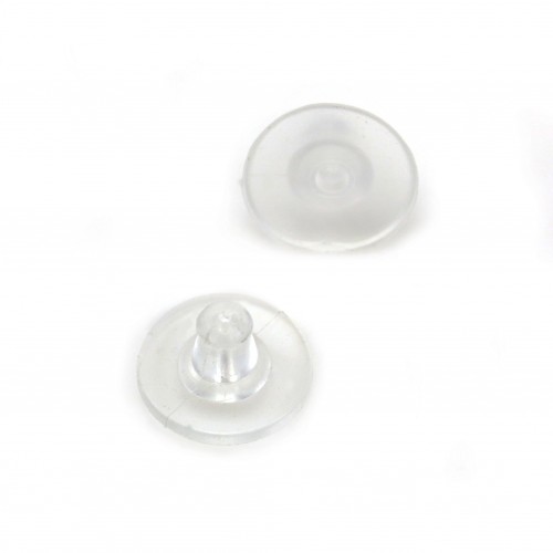 Ear clutches, silicone 10*10mm x 50pcs