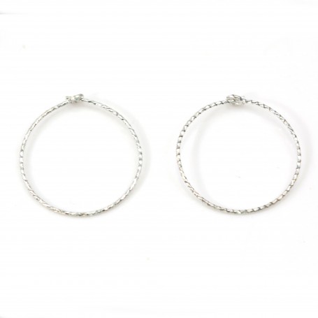 925 silver hoop earring 20x1mm x 4pcs
