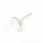 925 sterling silver ear studs with cup 7mm x 4pcs