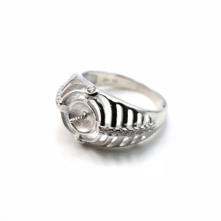 925 silver ring mounting with zirconium x 1pc