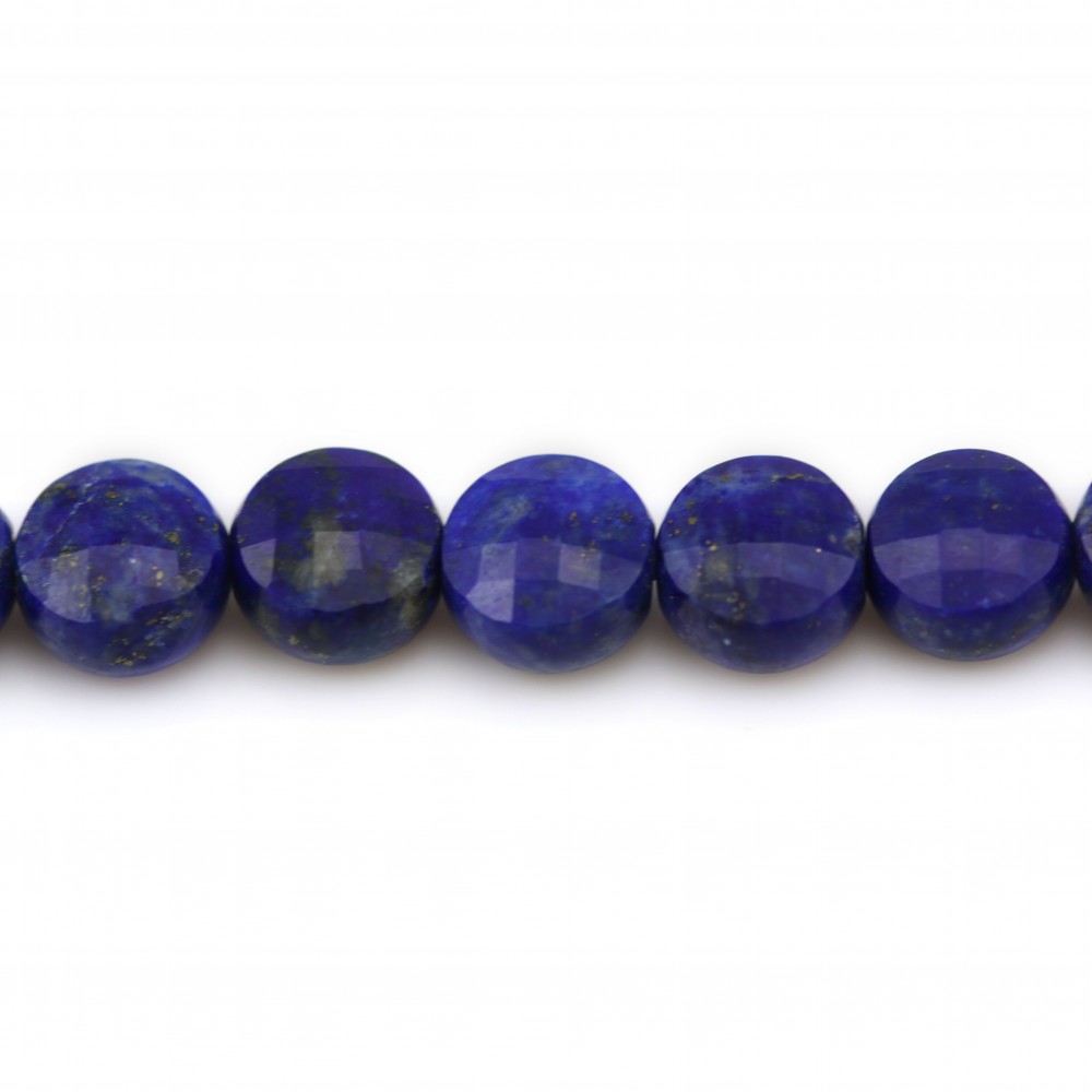 Lapis Lazuli Redondo Faceta Plana 6mm X 5pcs