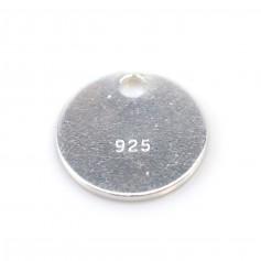 Medaglia d'argento 925 incisione fascino 12mm x 1pc