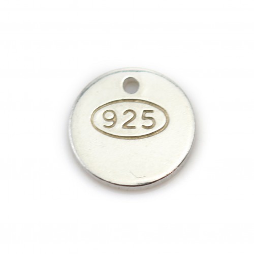 Etichetta "925" in argento 925 7mm x 5pz