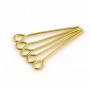 Pin in metal, with an open ring head, 0.6 * 20mm x 200pcs
